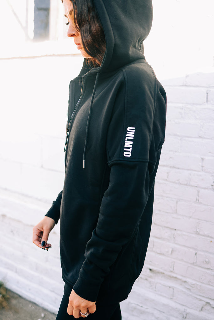 Core Oversized Fleece Lined Zip Hoodie UNLMTD ACTIVE