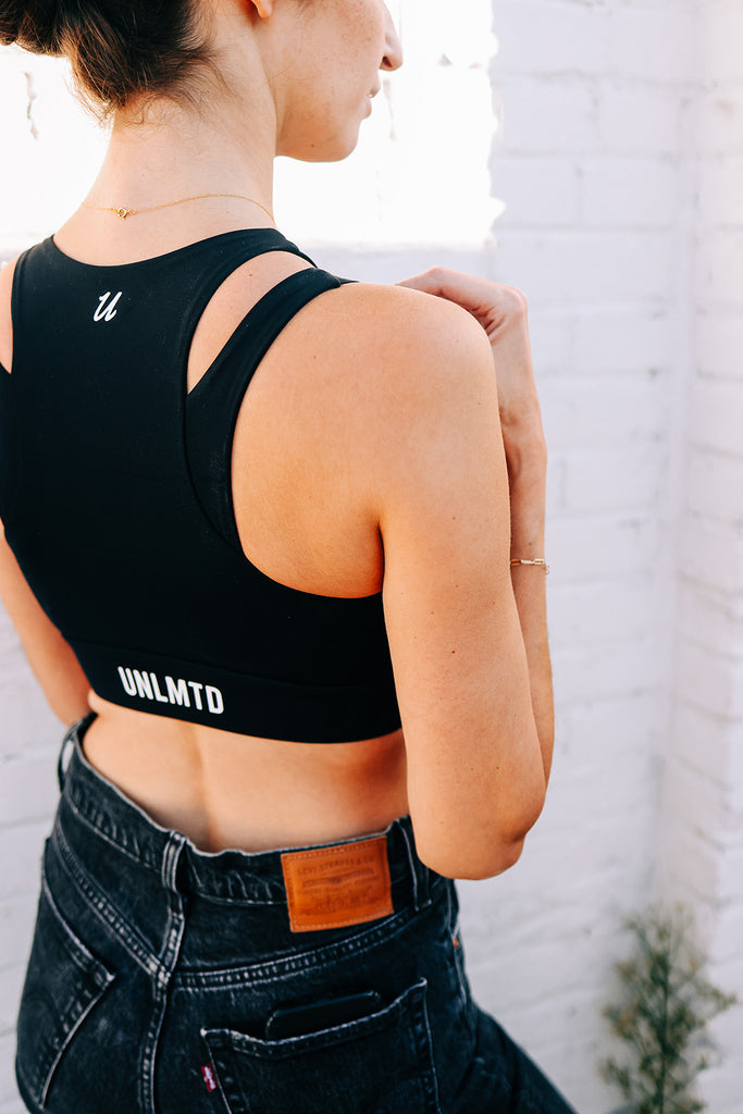 UNLMTD Cut-Out Zip Front Sports Bra - UNLMTD Active + Lounge