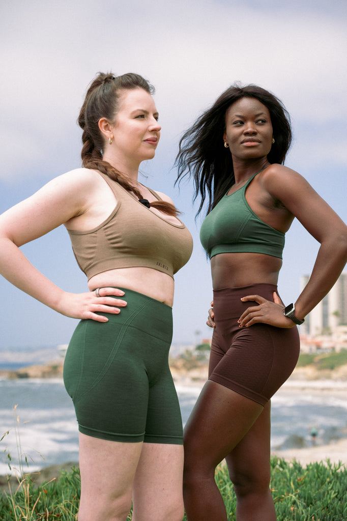 Mocha Bliss Seamless Open Back Sports Bra - UNLMTD Active + Lounge